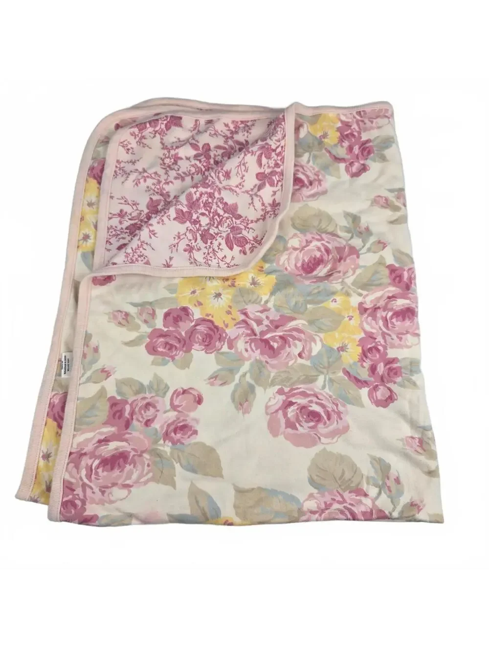 Baby GAP Factory Store Floral Cotton Blanket 2-Ply Shabby CottageCore VTG Y2K